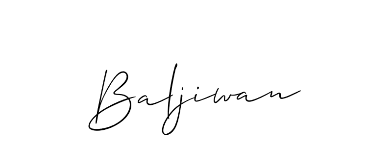 You should practise on your own different ways (Allison_Script) to write your name (Baljiwan) in signature. don't let someone else do it for you. Baljiwan signature style 2 images and pictures png