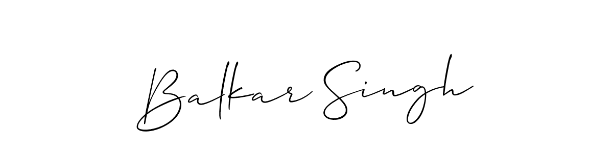 It looks lik you need a new signature style for name Balkar Singh. Design unique handwritten (Allison_Script) signature with our free signature maker in just a few clicks. Balkar Singh signature style 2 images and pictures png