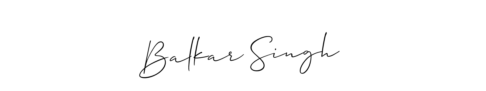 You should practise on your own different ways (Allison_Script) to write your name (Balkar Singh ❤) in signature. don't let someone else do it for you. Balkar Singh ❤ signature style 2 images and pictures png