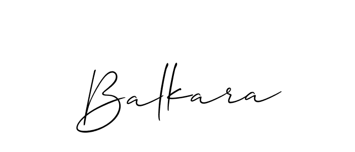 Balkara stylish signature style. Best Handwritten Sign (Allison_Script) for my name. Handwritten Signature Collection Ideas for my name Balkara. Balkara signature style 2 images and pictures png