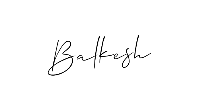 How to make Balkesh signature? Allison_Script is a professional autograph style. Create handwritten signature for Balkesh name. Balkesh signature style 2 images and pictures png