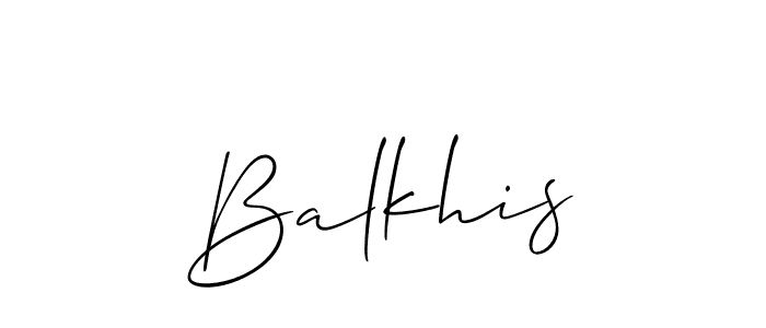Check out images of Autograph of Balkhis name. Actor Balkhis Signature Style. Allison_Script is a professional sign style online. Balkhis signature style 2 images and pictures png