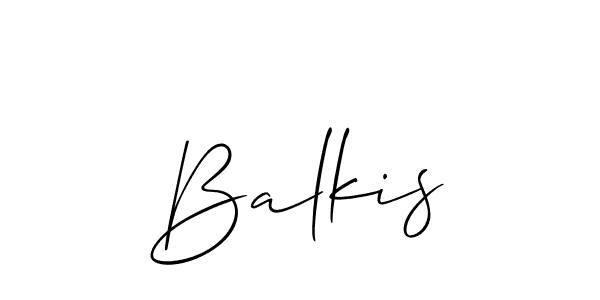 Create a beautiful signature design for name Balkis. With this signature (Allison_Script) fonts, you can make a handwritten signature for free. Balkis signature style 2 images and pictures png