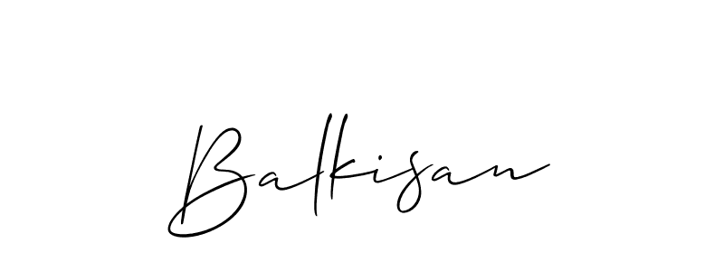 How to make Balkisan signature? Allison_Script is a professional autograph style. Create handwritten signature for Balkisan name. Balkisan signature style 2 images and pictures png