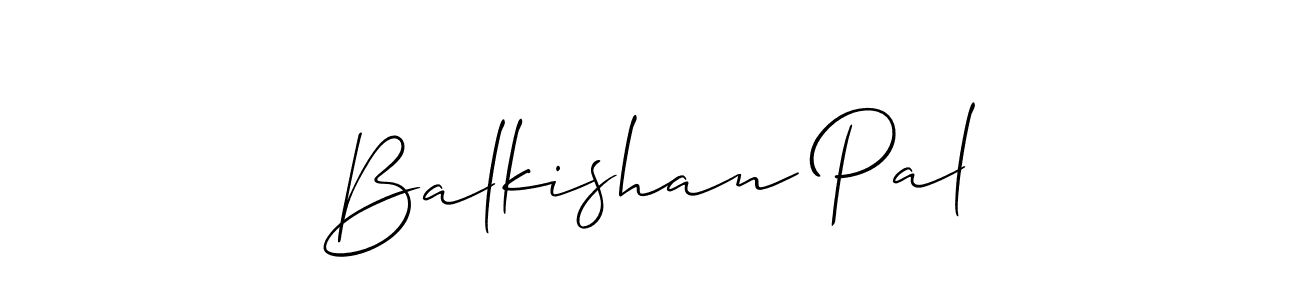 Also You can easily find your signature by using the search form. We will create Balkishan Pal name handwritten signature images for you free of cost using Allison_Script sign style. Balkishan Pal signature style 2 images and pictures png