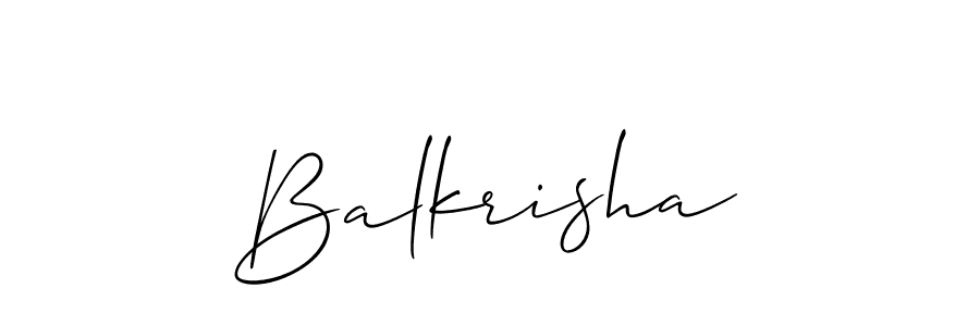 Make a short Balkrisha signature style. Manage your documents anywhere anytime using Allison_Script. Create and add eSignatures, submit forms, share and send files easily. Balkrisha signature style 2 images and pictures png