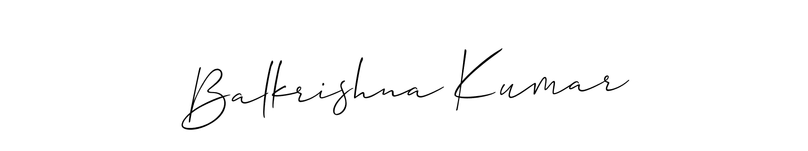 How to Draw Balkrishna Kumar signature style? Allison_Script is a latest design signature styles for name Balkrishna Kumar. Balkrishna Kumar signature style 2 images and pictures png