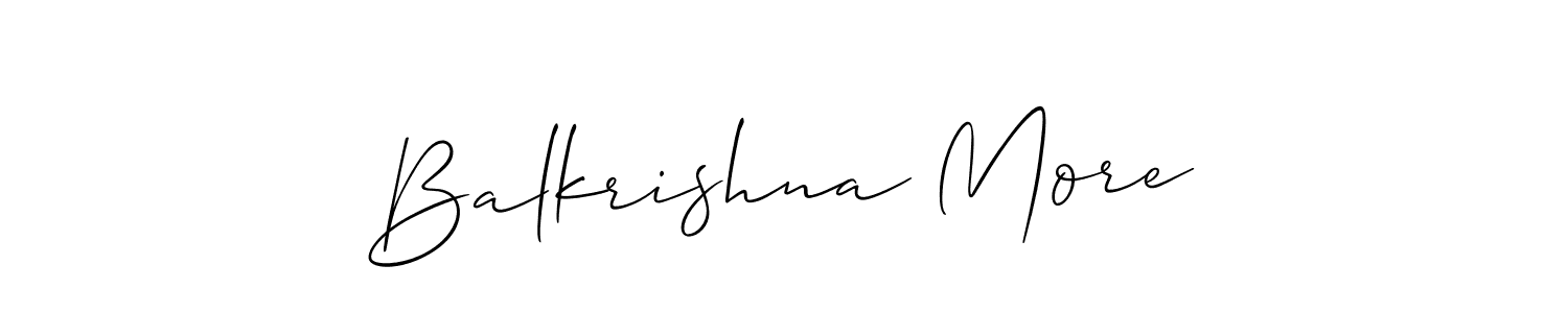 Make a beautiful signature design for name Balkrishna More. With this signature (Allison_Script) style, you can create a handwritten signature for free. Balkrishna More signature style 2 images and pictures png