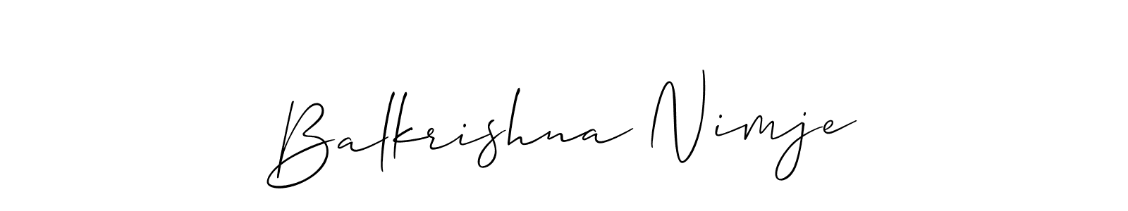 Here are the top 10 professional signature styles for the name Balkrishna Nimje. These are the best autograph styles you can use for your name. Balkrishna Nimje signature style 2 images and pictures png