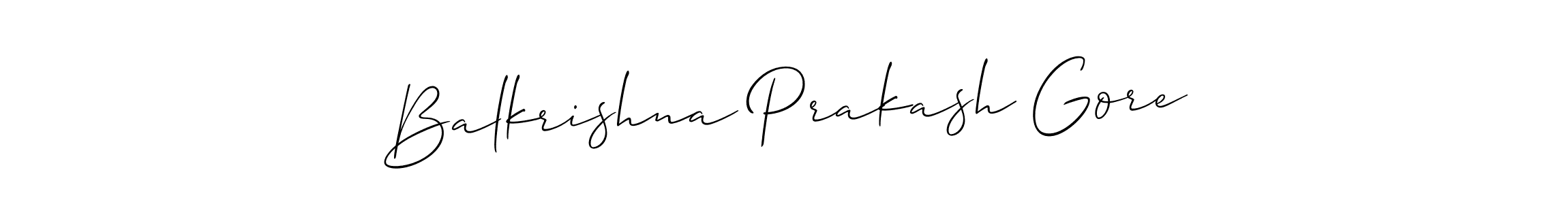 Balkrishna Prakash Gore stylish signature style. Best Handwritten Sign (Allison_Script) for my name. Handwritten Signature Collection Ideas for my name Balkrishna Prakash Gore. Balkrishna Prakash Gore signature style 2 images and pictures png
