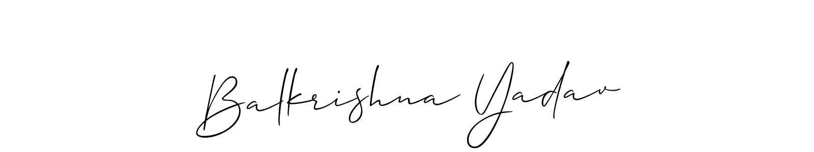It looks lik you need a new signature style for name Balkrishna Yadav. Design unique handwritten (Allison_Script) signature with our free signature maker in just a few clicks. Balkrishna Yadav signature style 2 images and pictures png