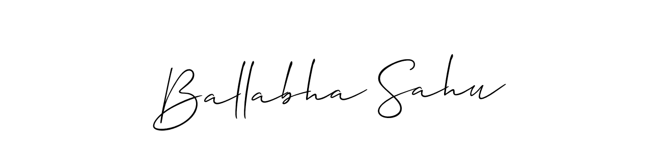 You should practise on your own different ways (Allison_Script) to write your name (Ballabha Sahu) in signature. don't let someone else do it for you. Ballabha Sahu signature style 2 images and pictures png