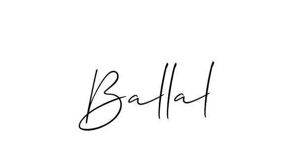 How to make Ballal signature? Allison_Script is a professional autograph style. Create handwritten signature for Ballal name. Ballal signature style 2 images and pictures png