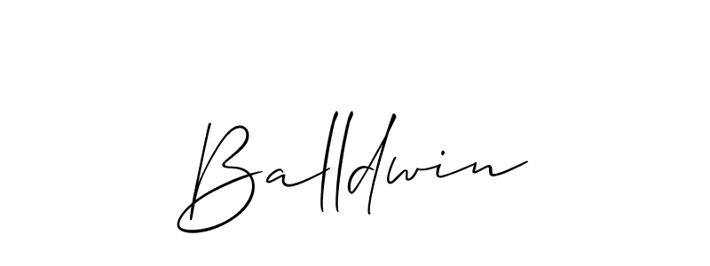 Design your own signature with our free online signature maker. With this signature software, you can create a handwritten (Allison_Script) signature for name Balldwin. Balldwin signature style 2 images and pictures png