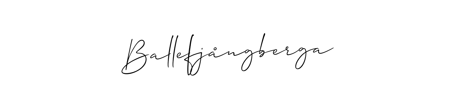 if you are searching for the best signature style for your name Ballefjångberga. so please give up your signature search. here we have designed multiple signature styles  using Allison_Script. Ballefjångberga signature style 2 images and pictures png