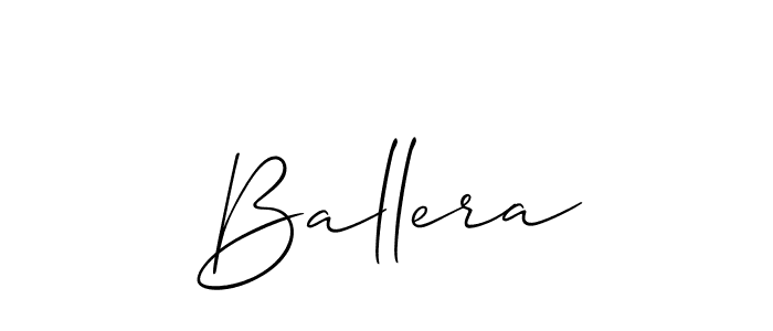 Use a signature maker to create a handwritten signature online. With this signature software, you can design (Allison_Script) your own signature for name Ballera. Ballera signature style 2 images and pictures png
