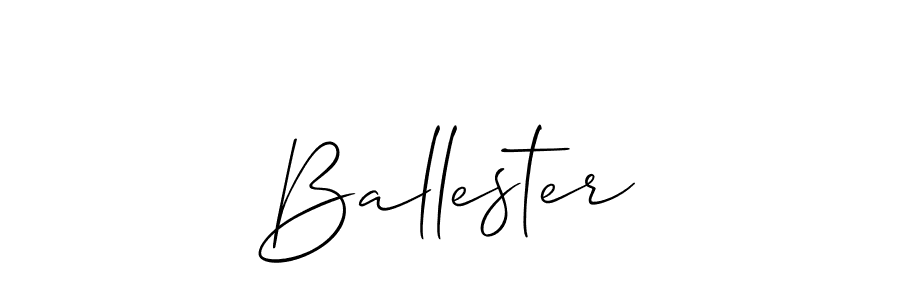 Create a beautiful signature design for name Ballester. With this signature (Allison_Script) fonts, you can make a handwritten signature for free. Ballester signature style 2 images and pictures png
