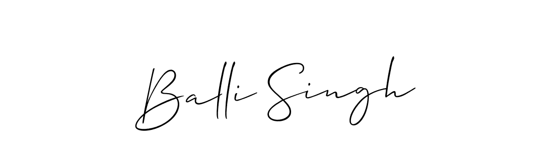 Make a beautiful signature design for name Balli Singh. With this signature (Allison_Script) style, you can create a handwritten signature for free. Balli Singh signature style 2 images and pictures png