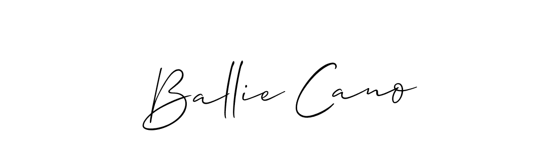 The best way (Allison_Script) to make a short signature is to pick only two or three words in your name. The name Ballie Cano include a total of six letters. For converting this name. Ballie Cano signature style 2 images and pictures png