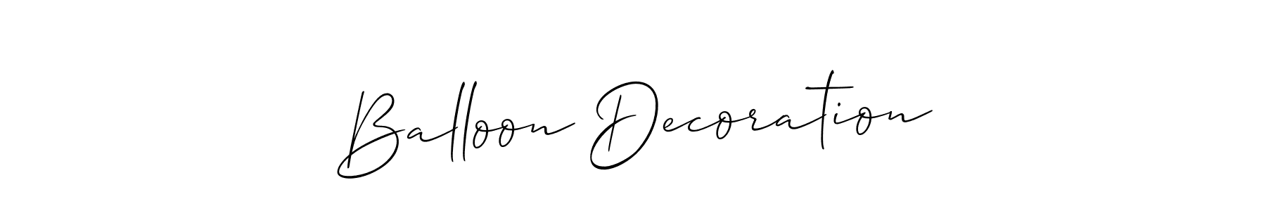 Once you've used our free online signature maker to create your best signature Allison_Script style, it's time to enjoy all of the benefits that Balloon Decoration name signing documents. Balloon Decoration signature style 2 images and pictures png