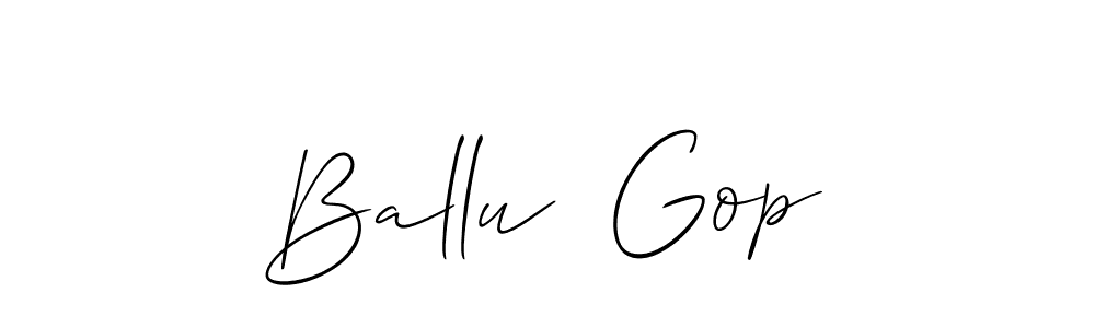 It looks lik you need a new signature style for name Ballu  Gop. Design unique handwritten (Allison_Script) signature with our free signature maker in just a few clicks. Ballu  Gop signature style 2 images and pictures png