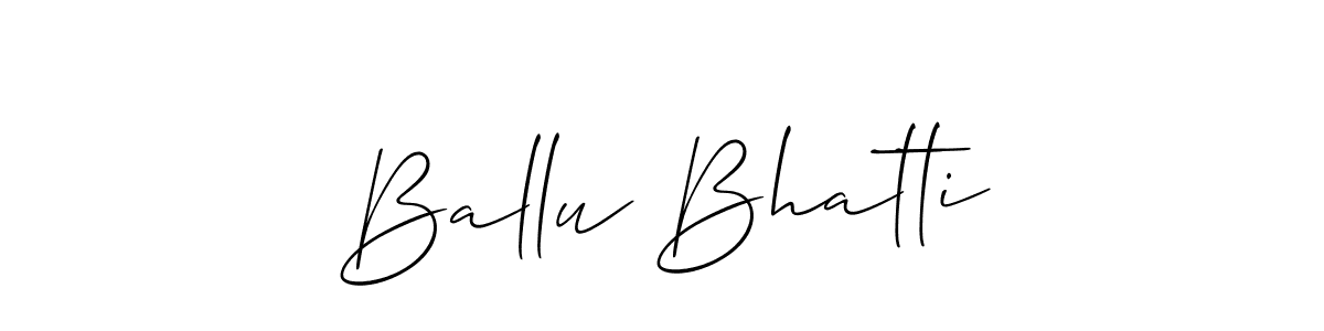 How to make Ballu Bhatti signature? Allison_Script is a professional autograph style. Create handwritten signature for Ballu Bhatti name. Ballu Bhatti signature style 2 images and pictures png
