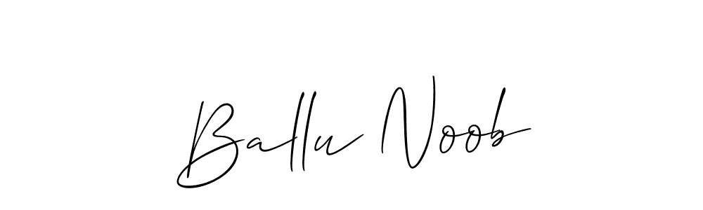 if you are searching for the best signature style for your name Ballu Noob. so please give up your signature search. here we have designed multiple signature styles  using Allison_Script. Ballu Noob signature style 2 images and pictures png