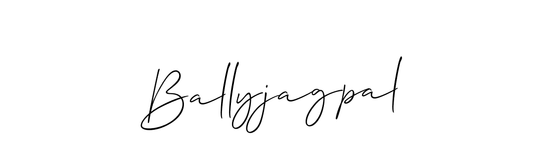 Create a beautiful signature design for name Ballyjagpal. With this signature (Allison_Script) fonts, you can make a handwritten signature for free. Ballyjagpal signature style 2 images and pictures png