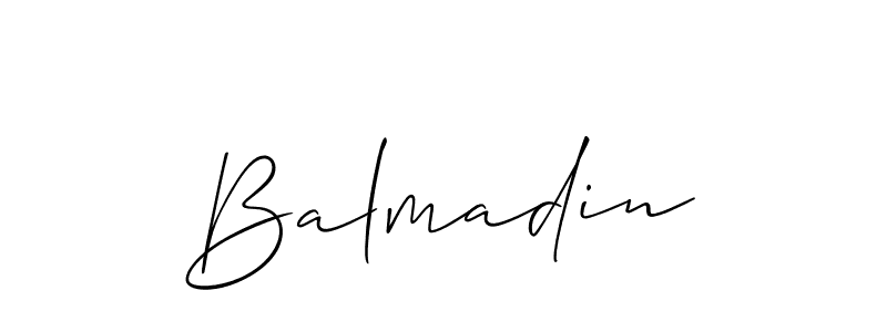 You should practise on your own different ways (Allison_Script) to write your name (Balmadin) in signature. don't let someone else do it for you. Balmadin signature style 2 images and pictures png