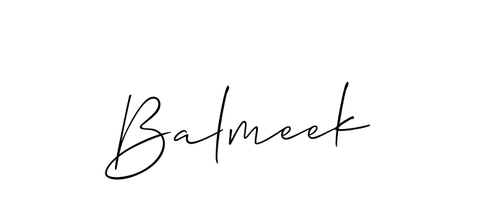 Also we have Balmeek name is the best signature style. Create professional handwritten signature collection using Allison_Script autograph style. Balmeek signature style 2 images and pictures png