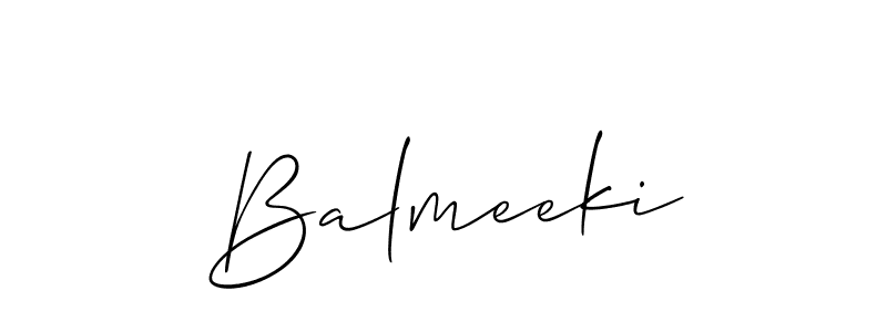 You should practise on your own different ways (Allison_Script) to write your name (Balmeeki) in signature. don't let someone else do it for you. Balmeeki signature style 2 images and pictures png