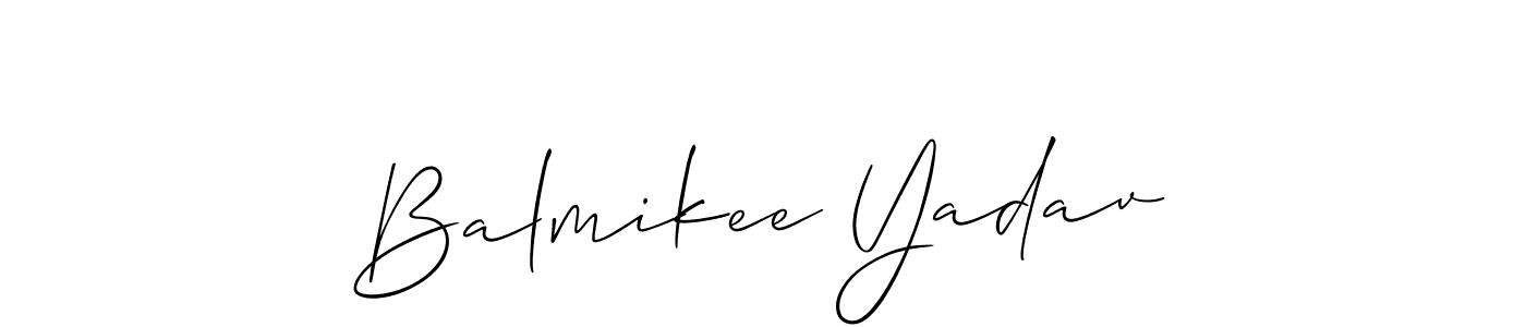 How to make Balmikee Yadav signature? Allison_Script is a professional autograph style. Create handwritten signature for Balmikee Yadav name. Balmikee Yadav signature style 2 images and pictures png