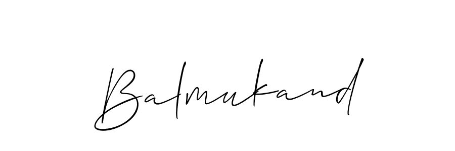 Use a signature maker to create a handwritten signature online. With this signature software, you can design (Allison_Script) your own signature for name Balmukand. Balmukand signature style 2 images and pictures png