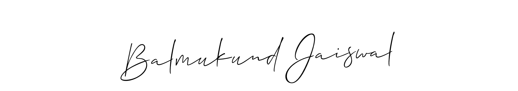 Balmukund Jaiswal stylish signature style. Best Handwritten Sign (Allison_Script) for my name. Handwritten Signature Collection Ideas for my name Balmukund Jaiswal. Balmukund Jaiswal signature style 2 images and pictures png