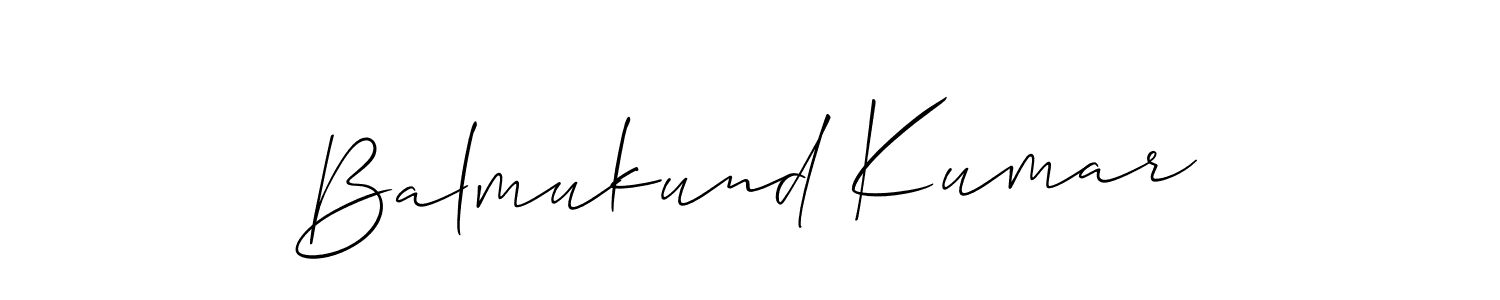 Also You can easily find your signature by using the search form. We will create Balmukund Kumar name handwritten signature images for you free of cost using Allison_Script sign style. Balmukund Kumar signature style 2 images and pictures png