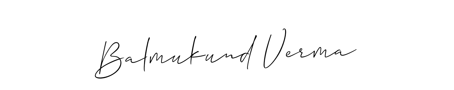 How to make Balmukund Verma name signature. Use Allison_Script style for creating short signs online. This is the latest handwritten sign. Balmukund Verma signature style 2 images and pictures png