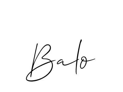 Make a beautiful signature design for name Balo. With this signature (Allison_Script) style, you can create a handwritten signature for free. Balo signature style 2 images and pictures png