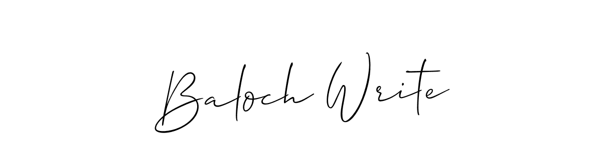 It looks lik you need a new signature style for name Baloch Write. Design unique handwritten (Allison_Script) signature with our free signature maker in just a few clicks. Baloch Write signature style 2 images and pictures png