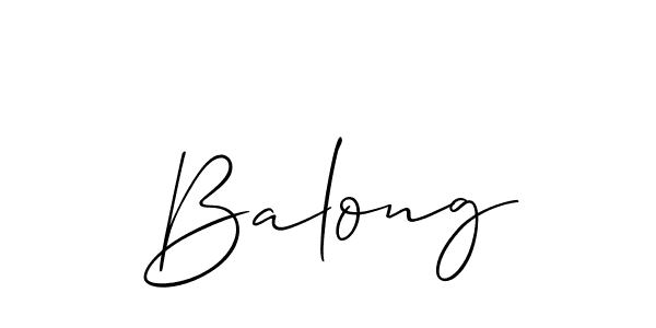 How to make Balong signature? Allison_Script is a professional autograph style. Create handwritten signature for Balong name. Balong signature style 2 images and pictures png