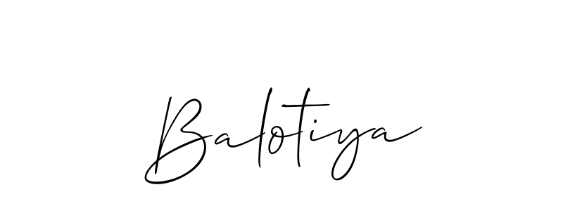 Also we have Balotiya name is the best signature style. Create professional handwritten signature collection using Allison_Script autograph style. Balotiya signature style 2 images and pictures png