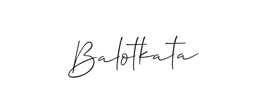 How to Draw Balotkata signature style? Allison_Script is a latest design signature styles for name Balotkata. Balotkata signature style 2 images and pictures png