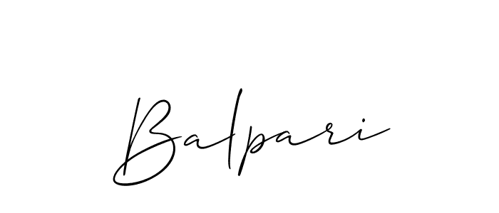 It looks lik you need a new signature style for name Balpari. Design unique handwritten (Allison_Script) signature with our free signature maker in just a few clicks. Balpari signature style 2 images and pictures png