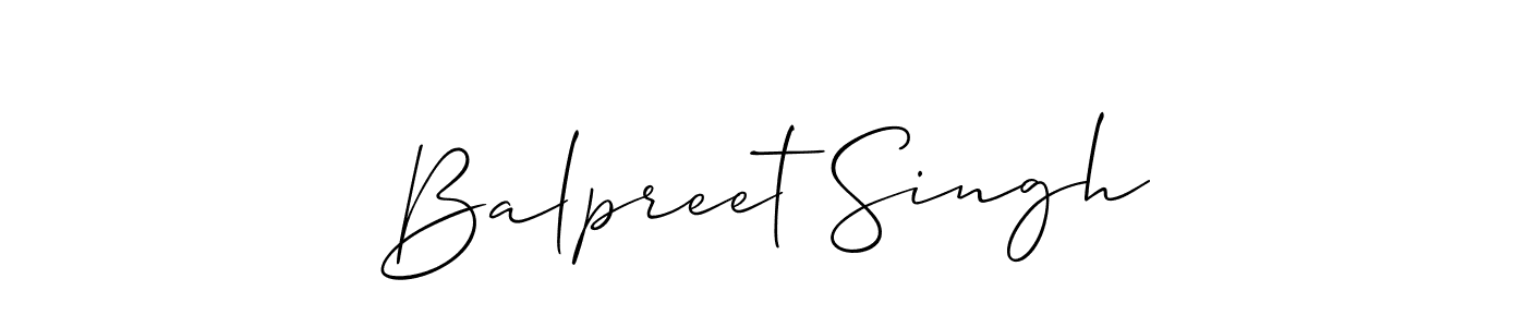 Create a beautiful signature design for name Balpreet Singh. With this signature (Allison_Script) fonts, you can make a handwritten signature for free. Balpreet Singh signature style 2 images and pictures png