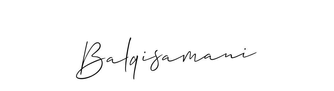 Balqisamani stylish signature style. Best Handwritten Sign (Allison_Script) for my name. Handwritten Signature Collection Ideas for my name Balqisamani. Balqisamani signature style 2 images and pictures png