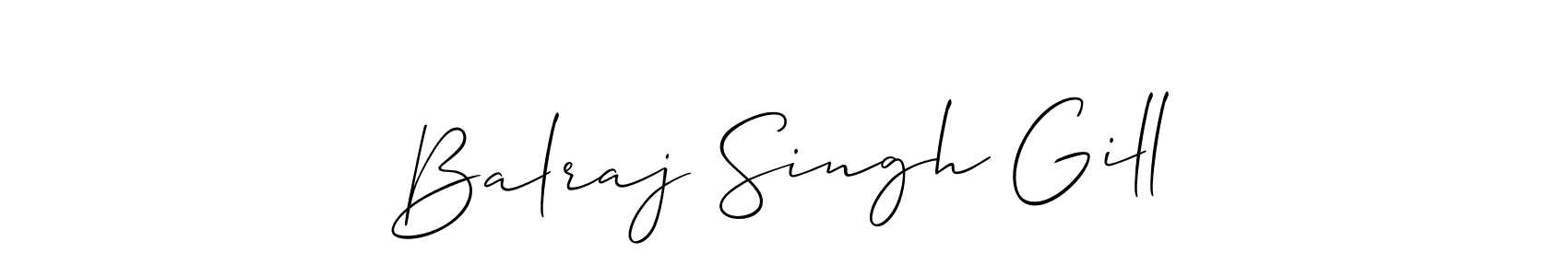 Also we have Balraj Singh Gill name is the best signature style. Create professional handwritten signature collection using Allison_Script autograph style. Balraj Singh Gill signature style 2 images and pictures png