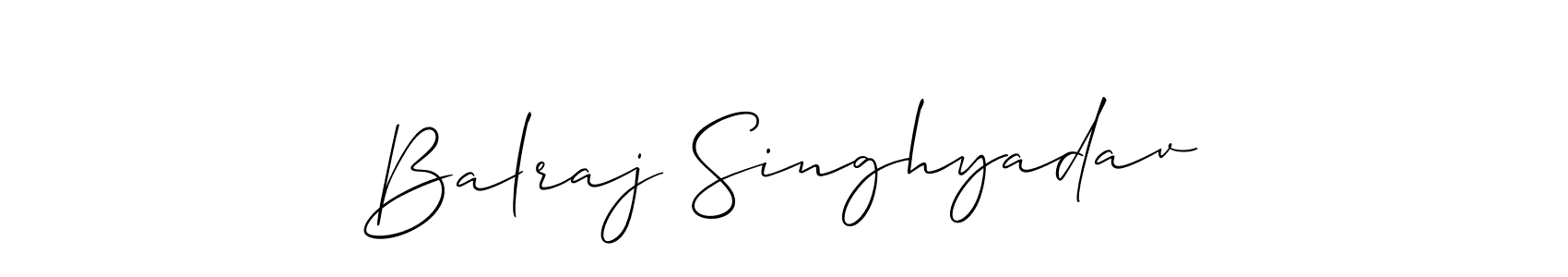 Also You can easily find your signature by using the search form. We will create Balraj Singhyadav name handwritten signature images for you free of cost using Allison_Script sign style. Balraj Singhyadav signature style 2 images and pictures png