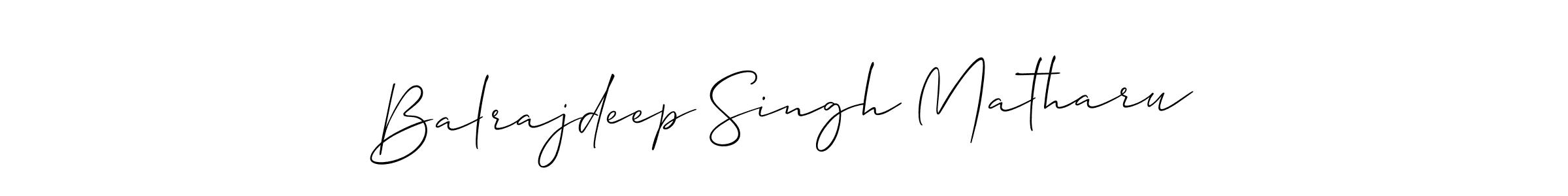 Create a beautiful signature design for name Balrajdeep Singh Matharu. With this signature (Allison_Script) fonts, you can make a handwritten signature for free. Balrajdeep Singh Matharu signature style 2 images and pictures png