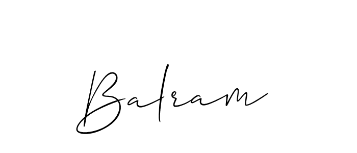 Make a beautiful signature design for name Balram . With this signature (Allison_Script) style, you can create a handwritten signature for free. Balram  signature style 2 images and pictures png