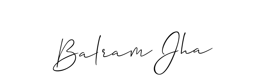 Also we have Balram Jha name is the best signature style. Create professional handwritten signature collection using Allison_Script autograph style. Balram Jha signature style 2 images and pictures png