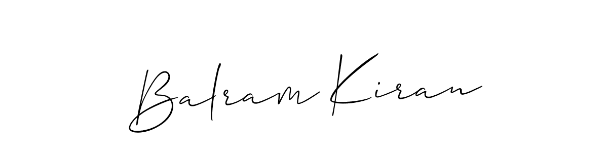 Similarly Allison_Script is the best handwritten signature design. Signature creator online .You can use it as an online autograph creator for name Balram Kiran. Balram Kiran signature style 2 images and pictures png